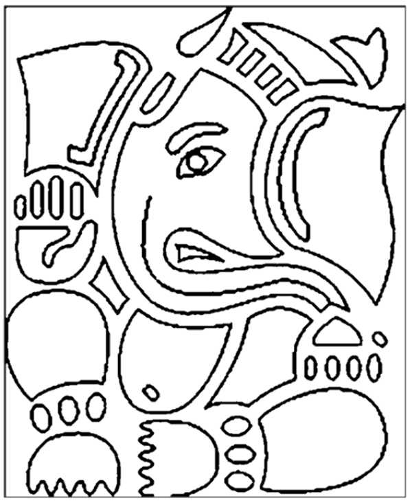着色页: 印度神话：象头神 (众神与女神) #96901 - 免费可打印着色页