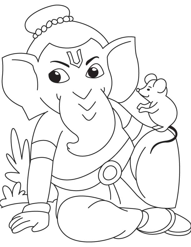 着色页: 印度神话：象头神 (众神与女神) #96915 - 免费可打印着色页