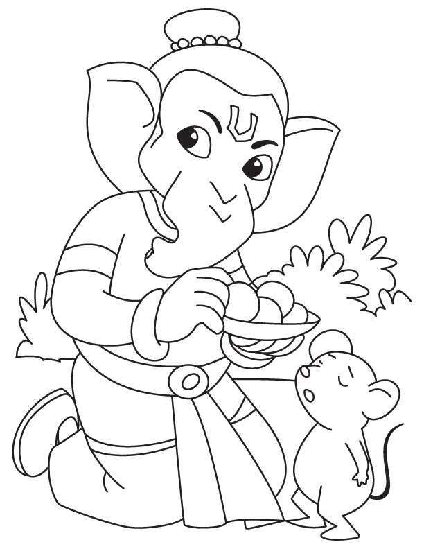 着色页: 印度神话：象头神 (众神与女神) #96922 - 免费可打印着色页