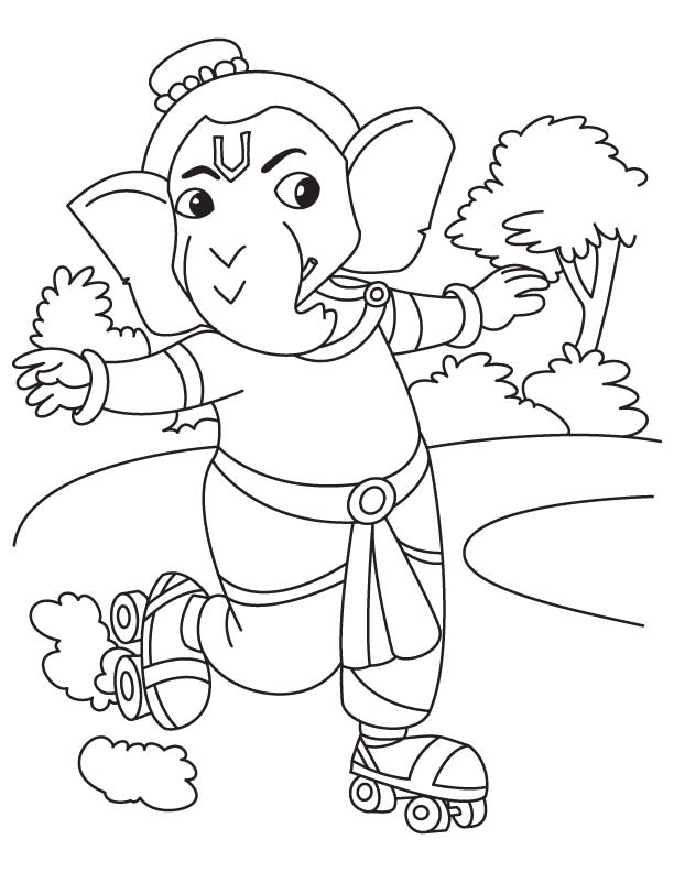 着色页: 印度神话：象头神 (众神与女神) #96930 - 免费可打印着色页