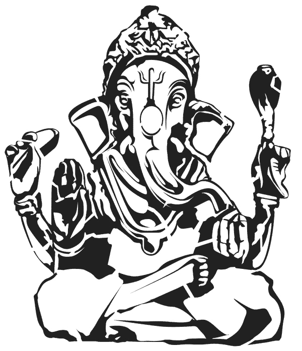 着色页: 印度神话：象头神 (众神与女神) #96941 - 免费可打印着色页