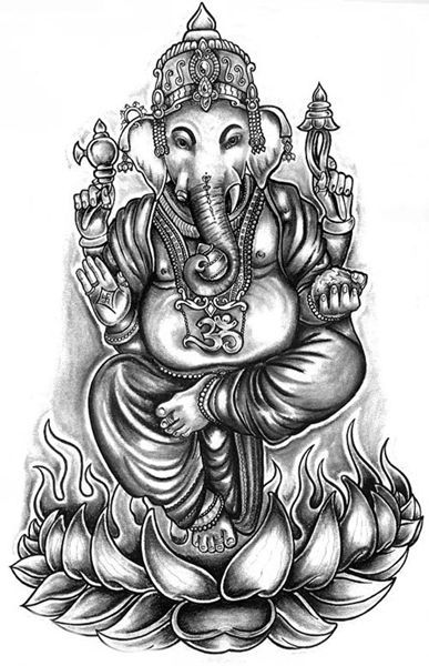 着色页: 印度神话：象头神 (众神与女神) #97043 - 免费可打印着色页