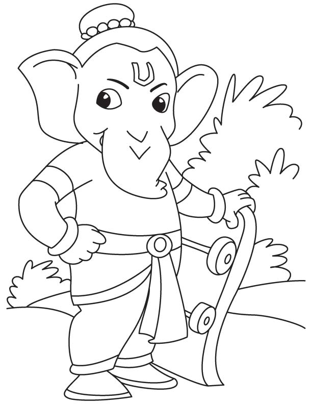 着色页: 印度神话：象头神 (众神与女神) #97134 - 免费可打印着色页