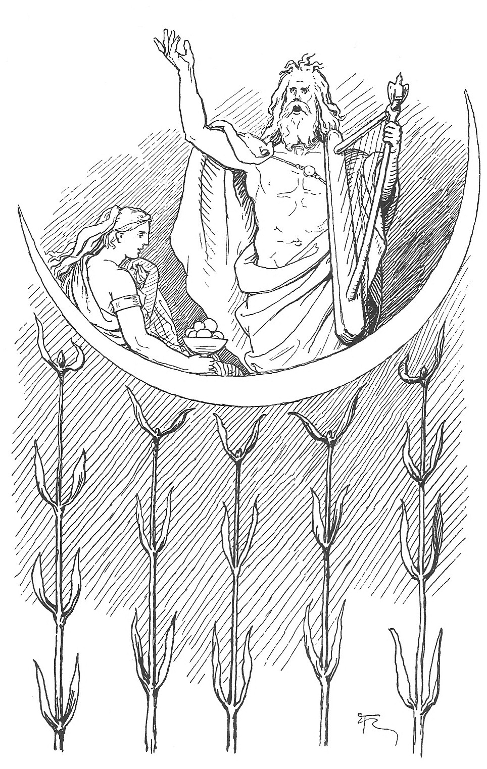 着色页: 北欧神话 (众神与女神) #110462 - 免费可打印着色页