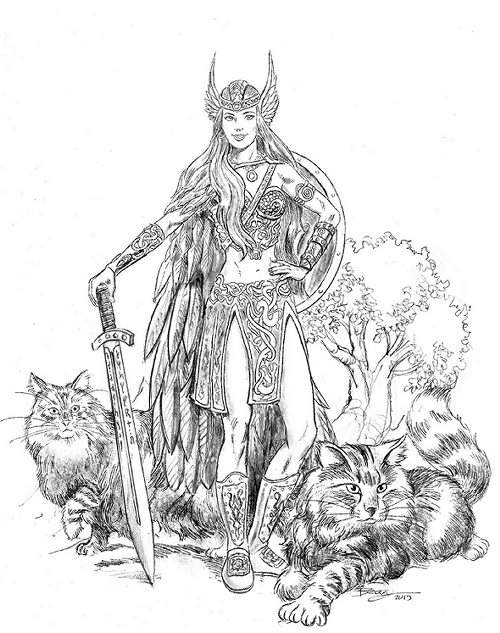着色页: 北欧神话 (众神与女神) #110477 - 免费可打印着色页