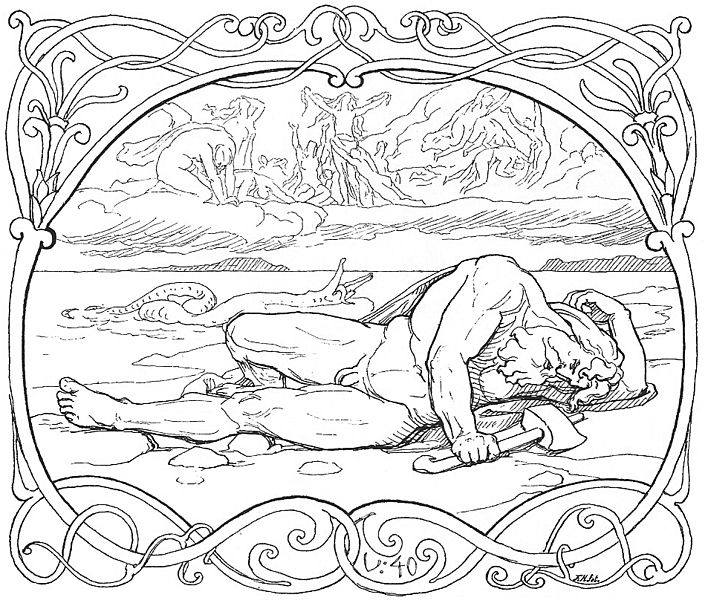 着色页: 北欧神话 (众神与女神) #110625 - 免费可打印着色页