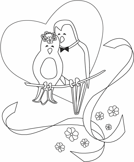 着色页: 婚礼 (节日和庆典) #55948 - 免费可打印着色页