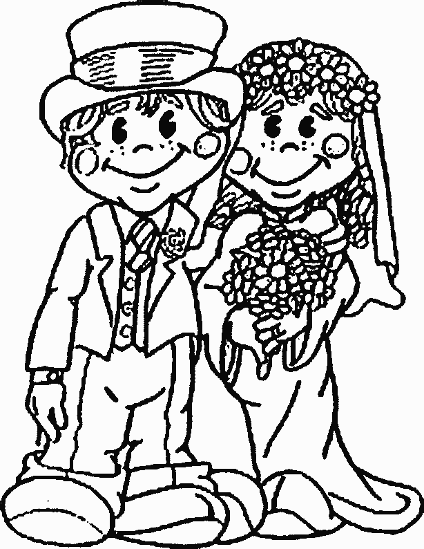 着色页: 婚礼 (节日和庆典) #55973 - 免费可打印着色页