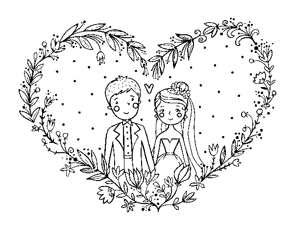 着色页: 婚礼 (节日和庆典) #56259 - 免费可打印着色页