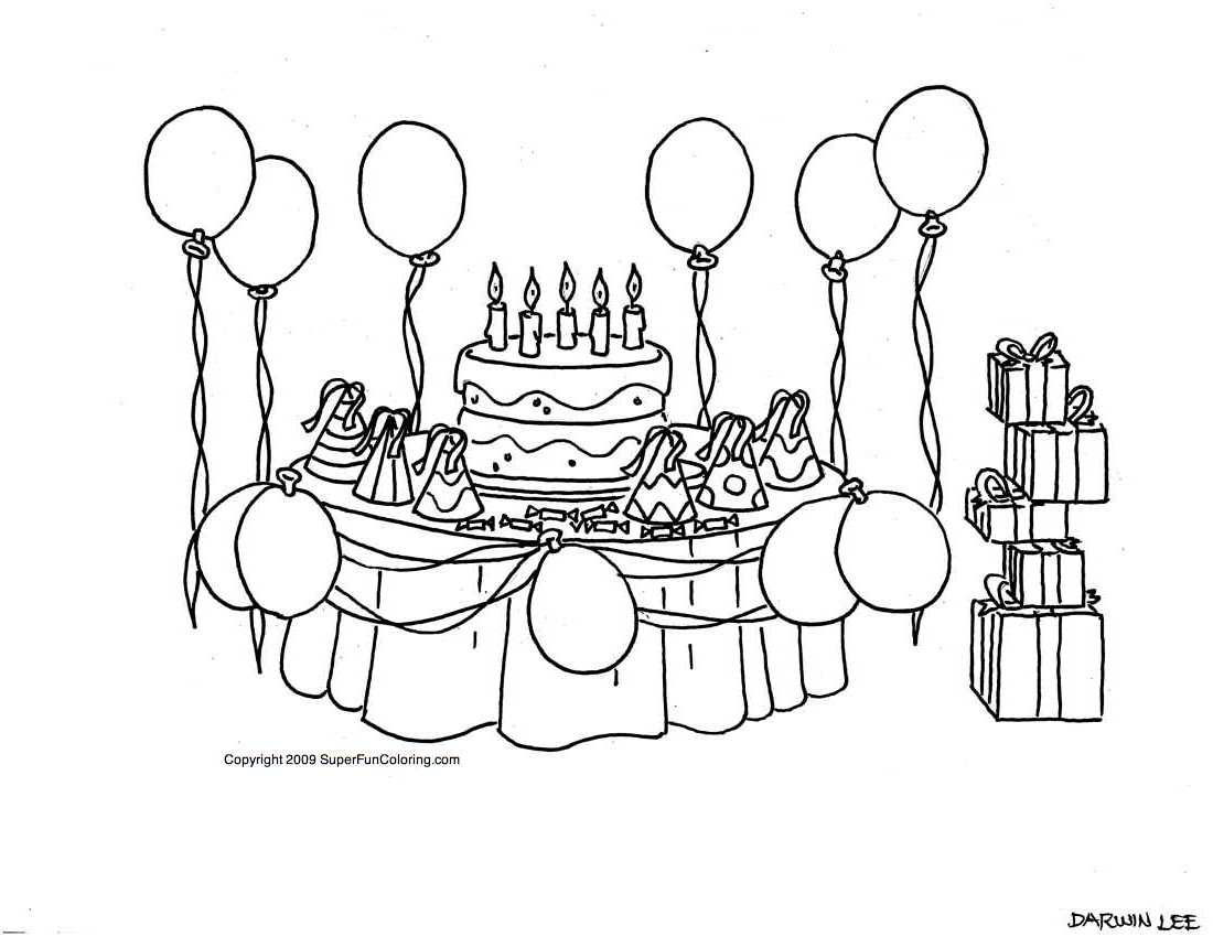 着色页: 生日 (假期和特殊场合) #57093 - 免费可打印着色页