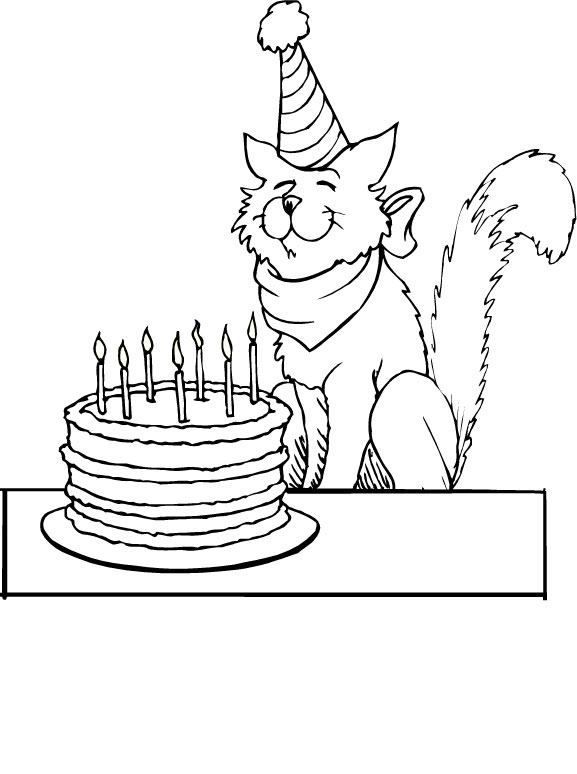着色页: 生日 (假期和特殊场合) #57254 - 免费可打印着色页