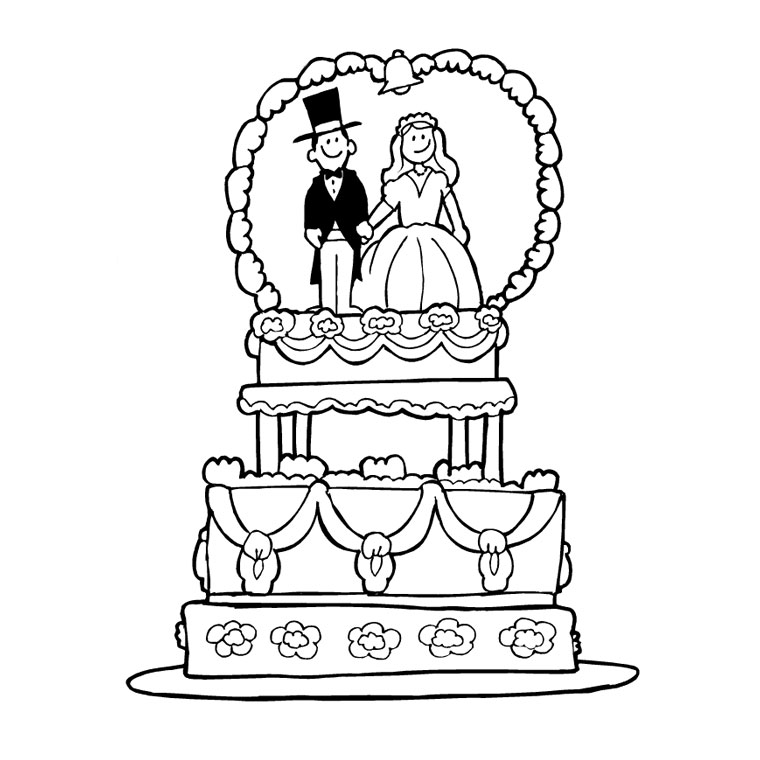 着色页: 婚礼 (假期和特殊场合) #55955 - 免费可打印着色页