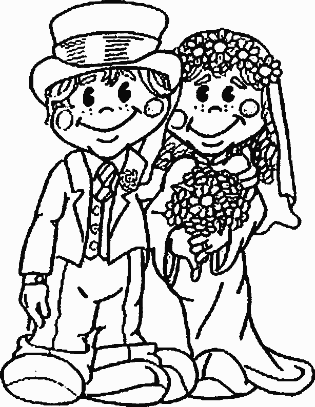 着色页: 婚礼 (假期和特殊场合) #55973 - 免费可打印着色页
