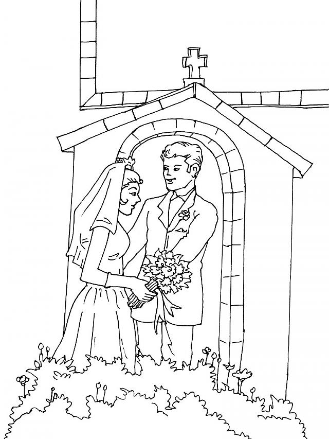 着色页: 婚礼 (假期和特殊场合) #56033 - 免费可打印着色页