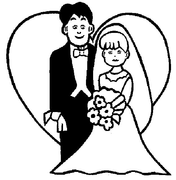 着色页: 婚礼 (假期和特殊场合) #56040 - 免费可打印着色页
