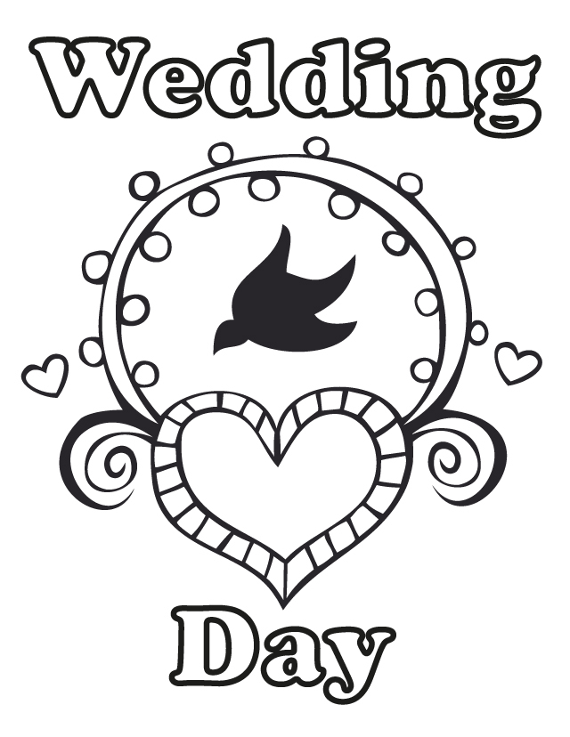 着色页: 婚礼 (假期和特殊场合) #56102 - 免费可打印着色页