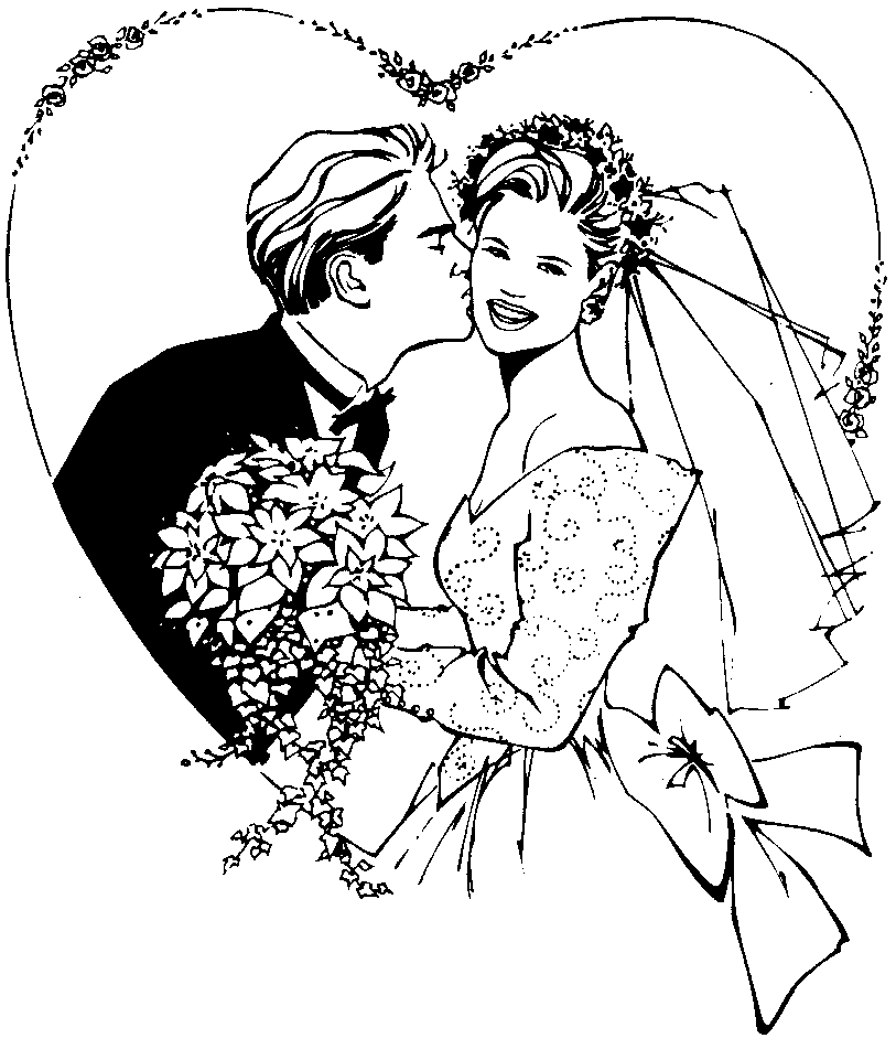 着色页: 婚礼 (假期和特殊场合) #56203 - 免费可打印着色页