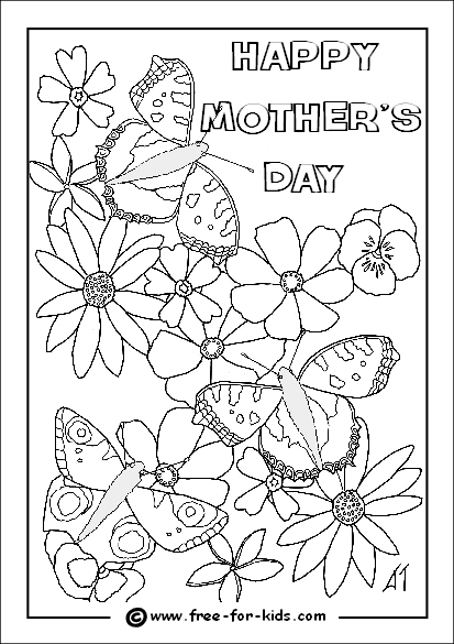 着色页: 母亲节 (假期和特殊场合) #129880 - 免费可打印着色页