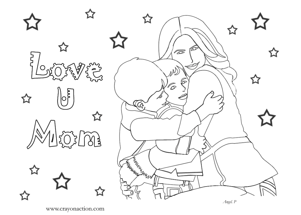 着色页: 母亲节 (假期和特殊场合) #129883 - 免费可打印着色页
