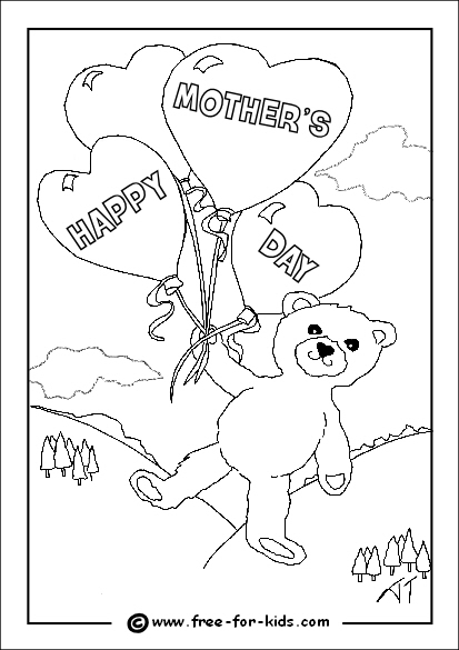 着色页: 母亲节 (假期和特殊场合) #129908 - 免费可打印着色页
