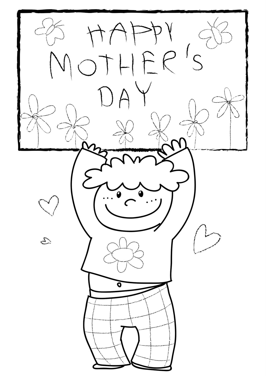 着色页: 母亲节 (假期和特殊场合) #129984 - 免费可打印着色页