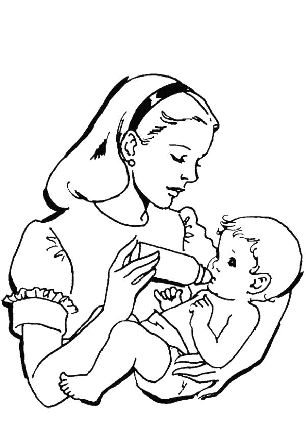 着色页: 母亲节 (假期和特殊场合) #129994 - 免费可打印着色页