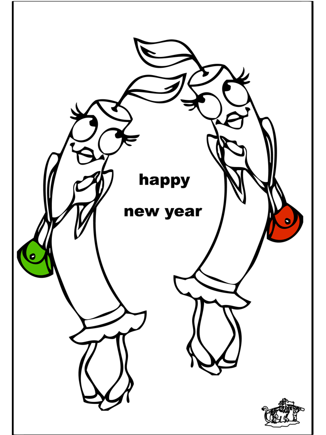 着色页: 新年 (假期和特殊场合) #60951 - 免费可打印着色页