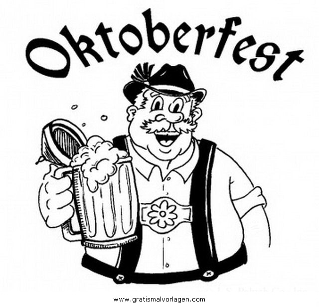 着色页: 慕尼黑啤酒节 (假期和特殊场合) #59404 - 免费可打印着色页