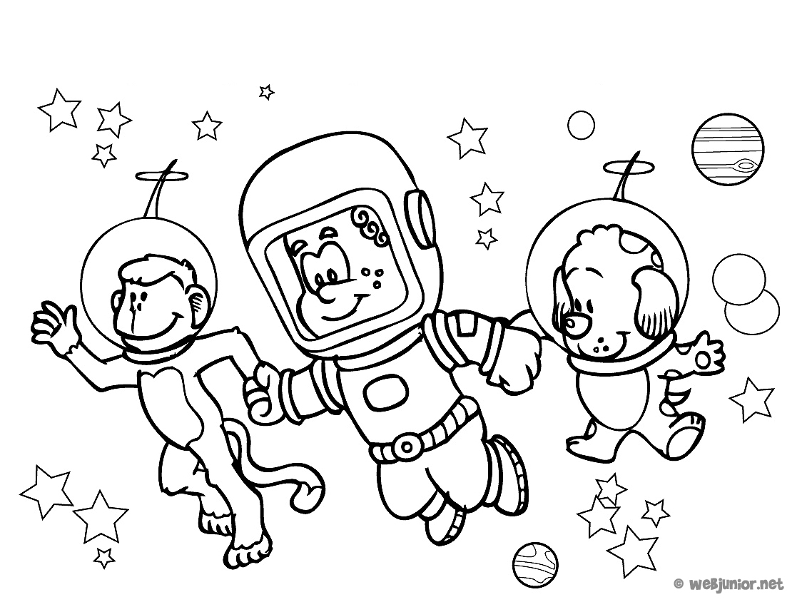 着色页: 宇航员 (行业和专业) #87614 - 免费可打印着色页