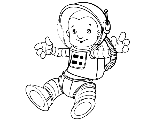 着色页: 宇航员 (行业和专业) #87630 - 免费可打印着色页