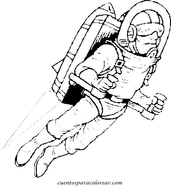 着色页: 宇航员 (行业和专业) #87646 - 免费可打印着色页