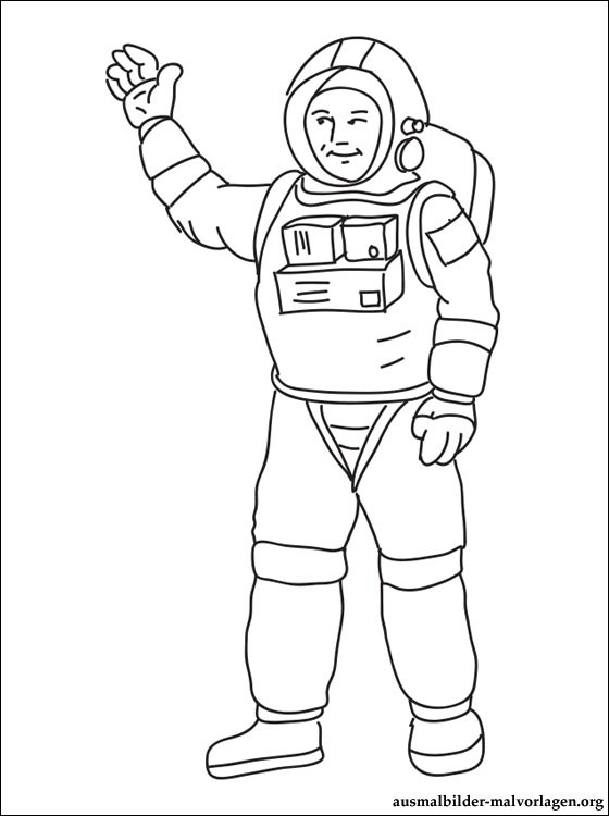 着色页: 宇航员 (行业和专业) #87717 - 免费可打印着色页