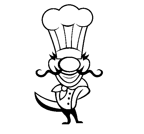 着色页: 厨师 (行业和专业) #91793 - 免费可打印着色页