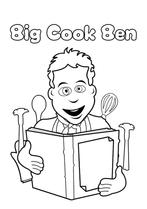 着色页: 厨师 (行业和专业) #91828 - 免费可打印着色页