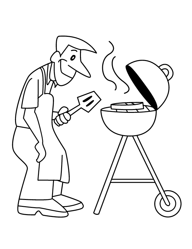 着色页: 厨师 (行业和专业) #91850 - 免费可打印着色页