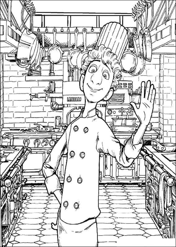 着色页: 厨师 (行业和专业) #91896 - 免费可打印着色页