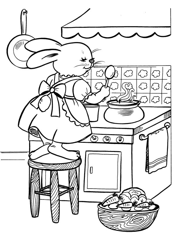 着色页: 厨师 (行业和专业) #91897 - 免费可打印着色页