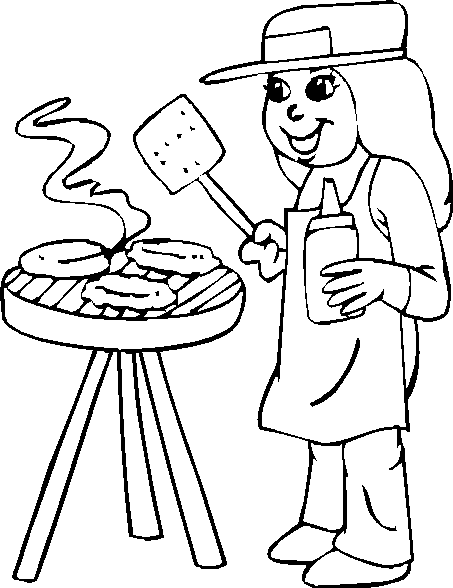着色页: 厨师 (行业和专业) #92032 - 免费可打印着色页
