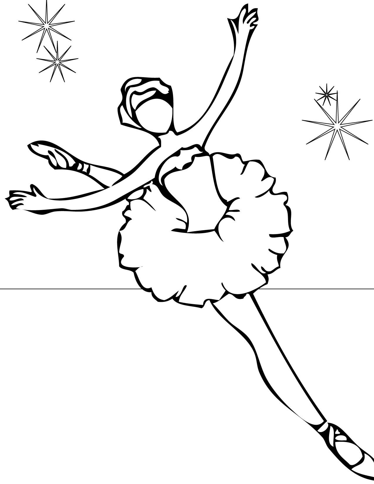 着色页: 舞蹈家 (行业和专业) #92117 - 免费可打印着色页