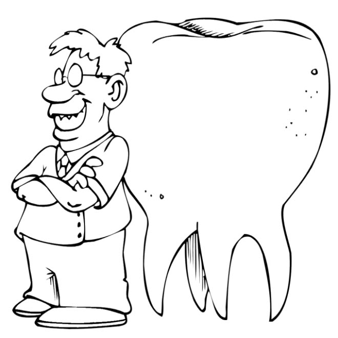 着色页: 牙医 (行业和专业) #92837 - 免费可打印着色页