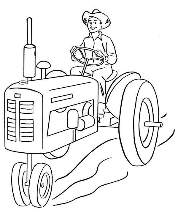 着色页: 农民 (行业和专业) #96208 - 免费可打印着色页