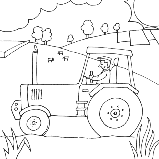 着色页: 农民 (行业和专业) #96244 - 免费可打印着色页