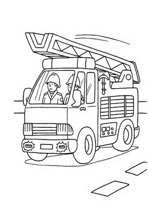 着色页: 消防队员 (行业和专业) #105578 - 免费可打印着色页