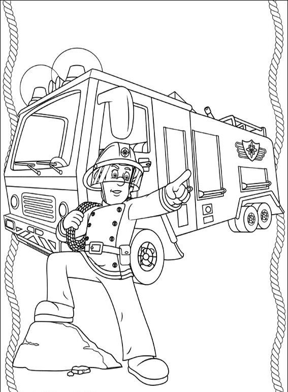 着色页: 消防队员 (行业和专业) #105595 - 免费可打印着色页