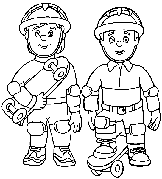着色页: 消防队员 (行业和专业) #105608 - 免费可打印着色页
