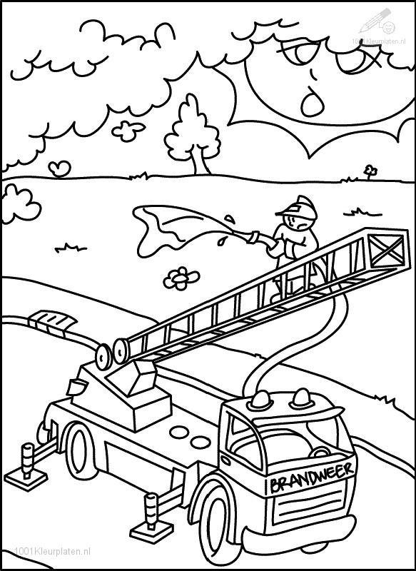 着色页: 消防队员 (行业和专业) #105613 - 免费可打印着色页
