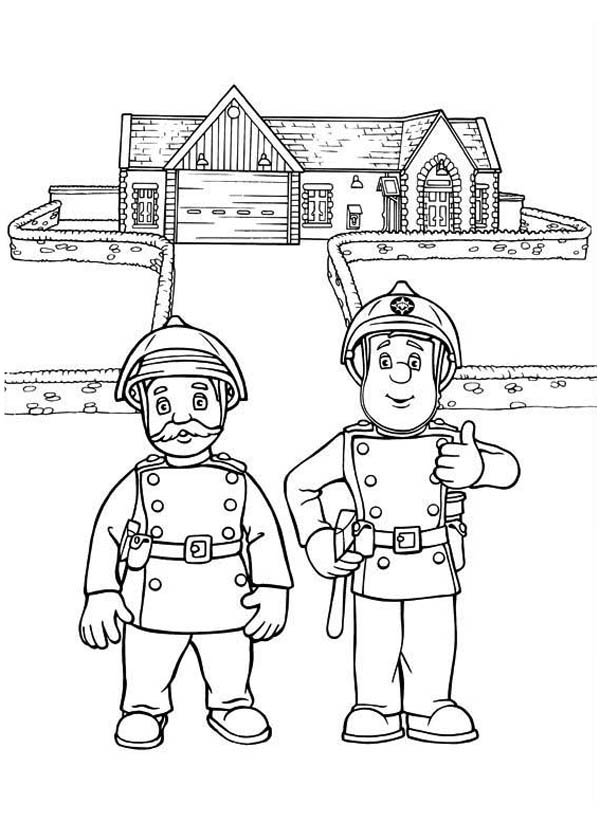 着色页: 消防队员 (行业和专业) #105711 - 免费可打印着色页