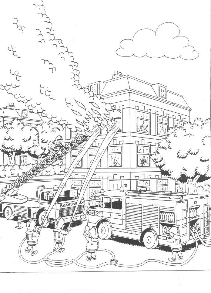 着色页: 消防队员 (行业和专业) #105737 - 免费可打印着色页