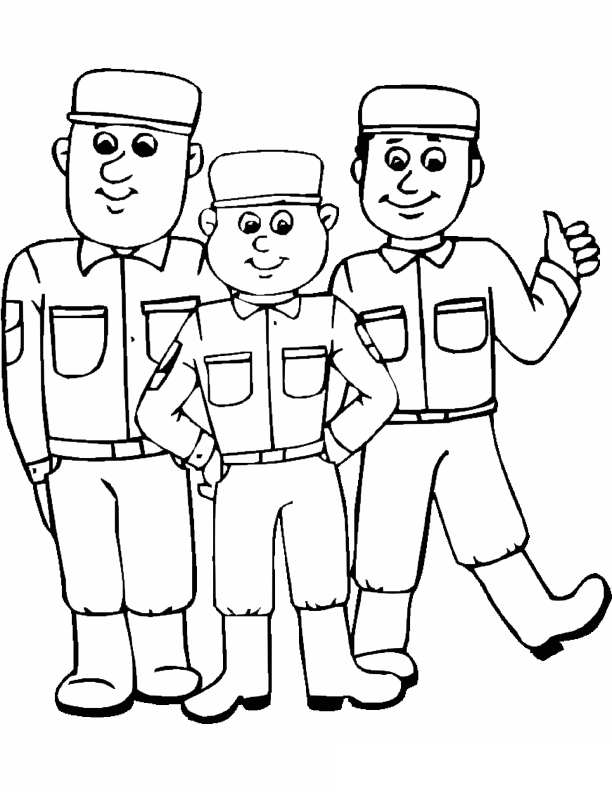着色页: 军队 (行业和专业) #102206 - 免费可打印着色页