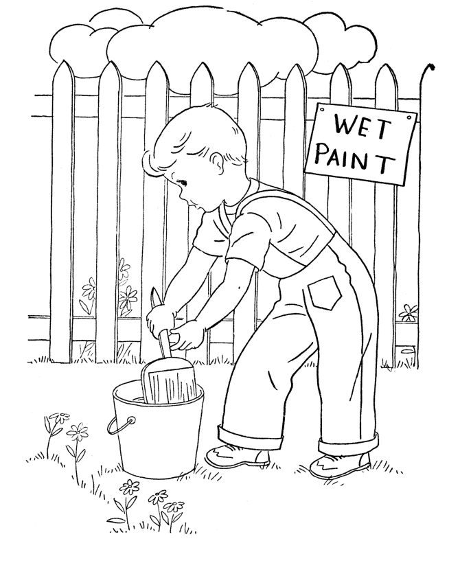 着色页: 画家 (行业和专业) #104394 - 免费可打印着色页